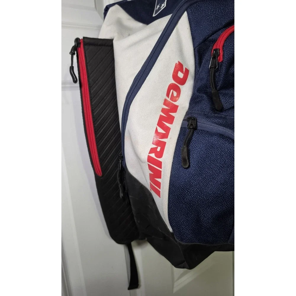 DeMarini Baseball Softball Equipment Backpack Bat Bag Navy Red White USA Flag